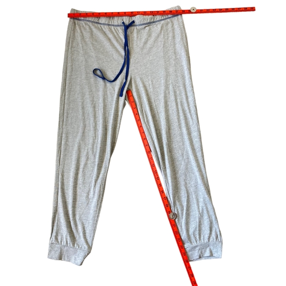 Pre-loved Grey Jersey Stretchy Pyjamas with Blue Drawstring Waist - XL Size - Picture 7 of 12